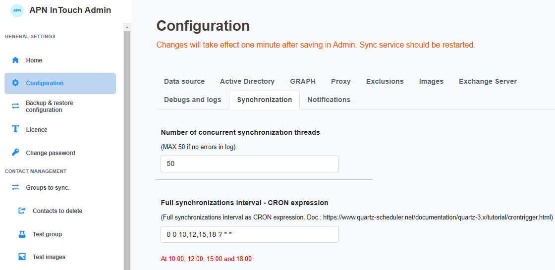 screenshot of APN InTouch